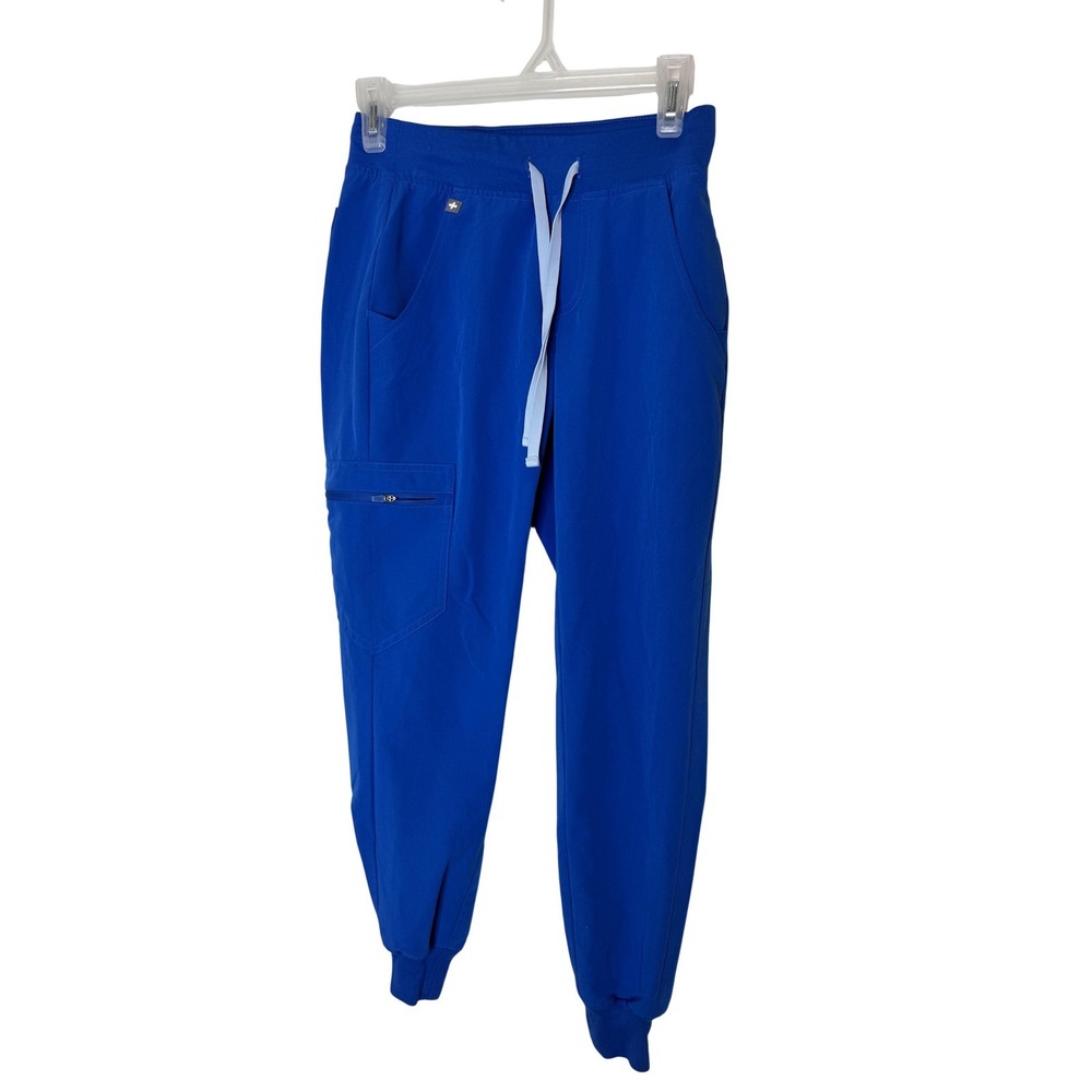 FIGS Technical Collection Pants Womens XXS/P Blue Jogger Scrub Pockets